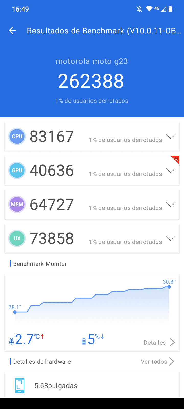 Motorola Moto G23 AnTuTu – 336,576