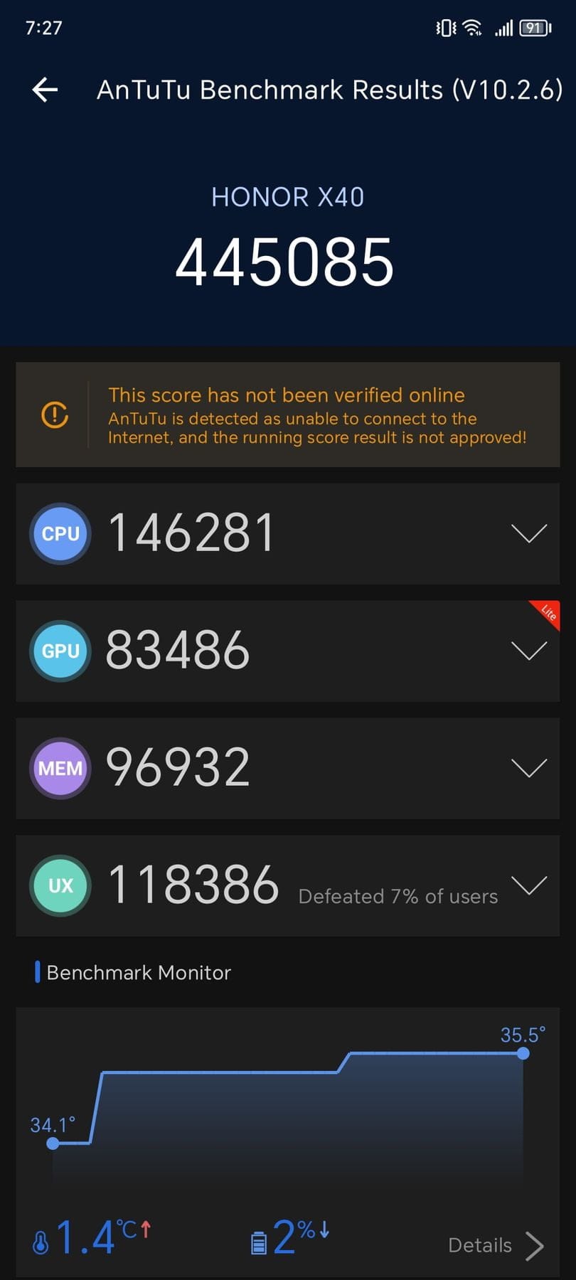 Honor Magic 5 Lite AnTuTu – 568,391