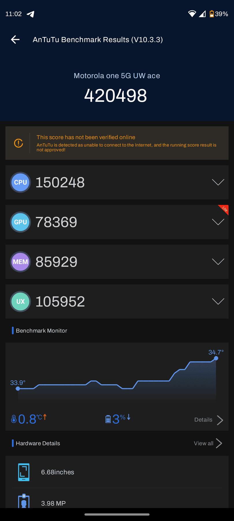 Motorola One 5G Ace AnTuTu – 540,590