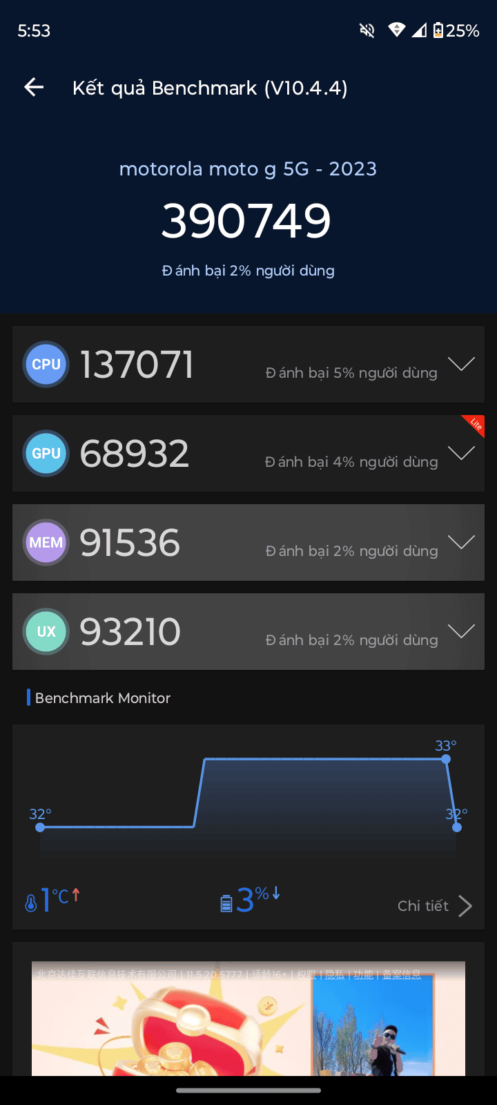 Motorola Moto G (2023) AnTuTu – 499,266