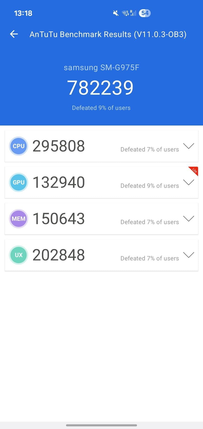 Samsung Galaxy S10e AnTuTu – 724,233