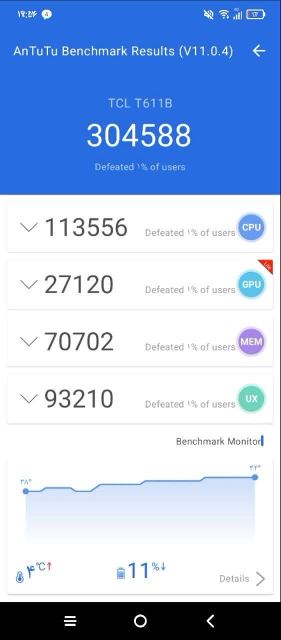 TCL 50 SE AnTuTu – 304,588