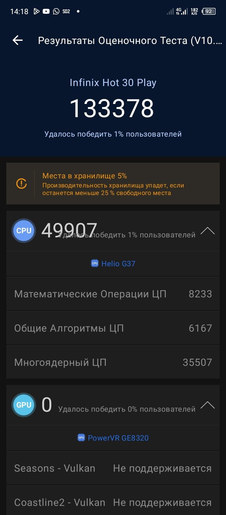 Infinix Hot 30 Play NFC AnTuTu – 179,682