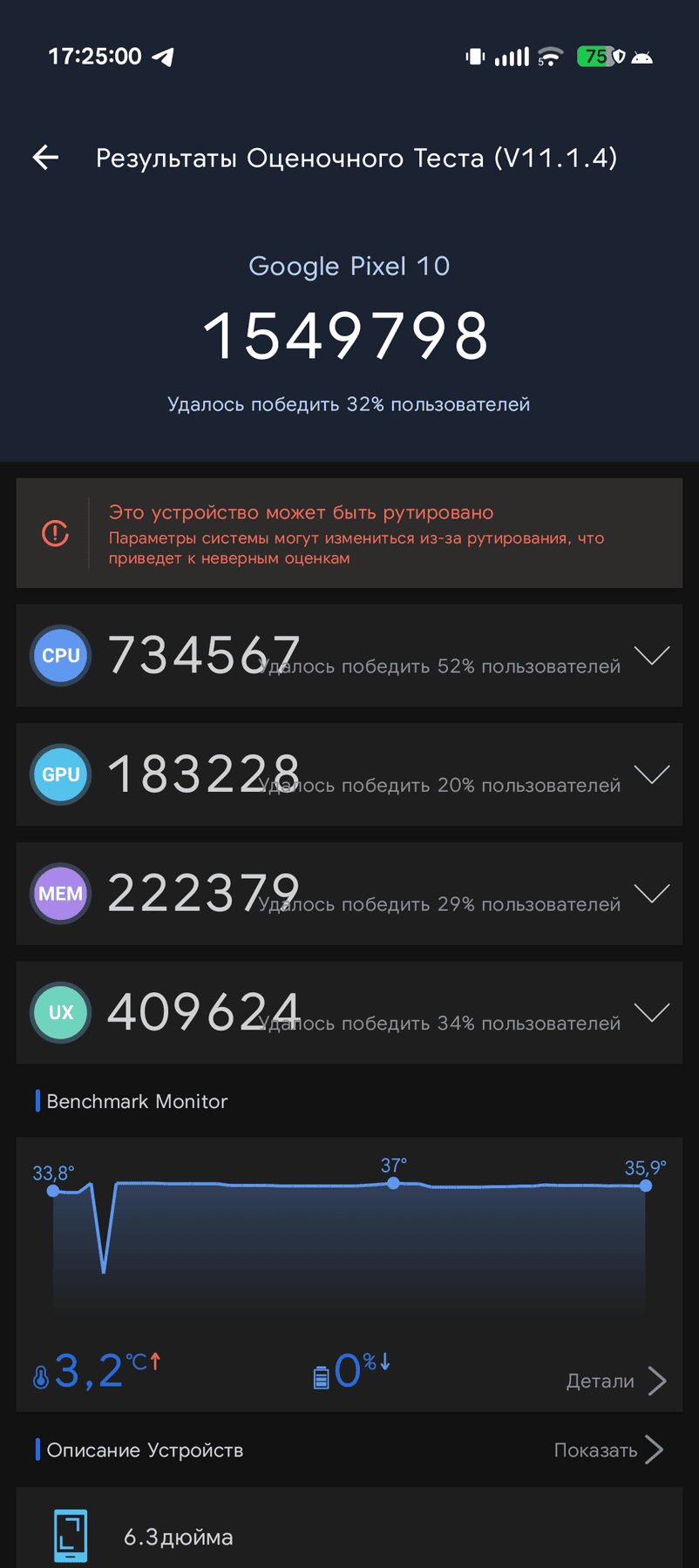 Google Pixel 10 AnTuTu – 1,549,798