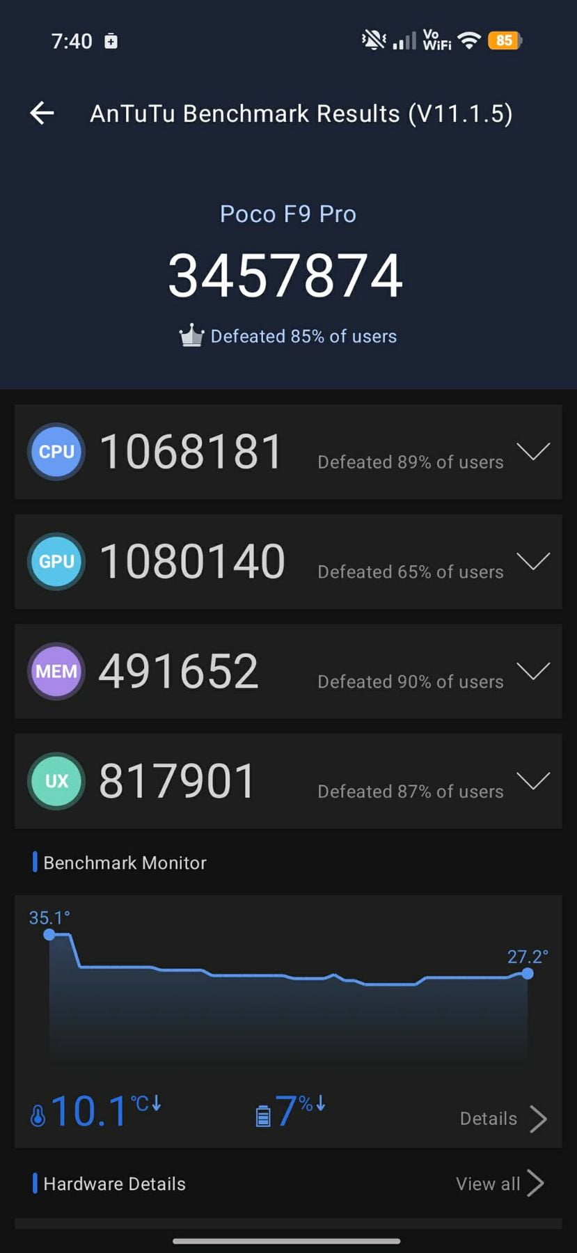 Xiaomi Poco F9 Pro AnTuTu – 3,457,874